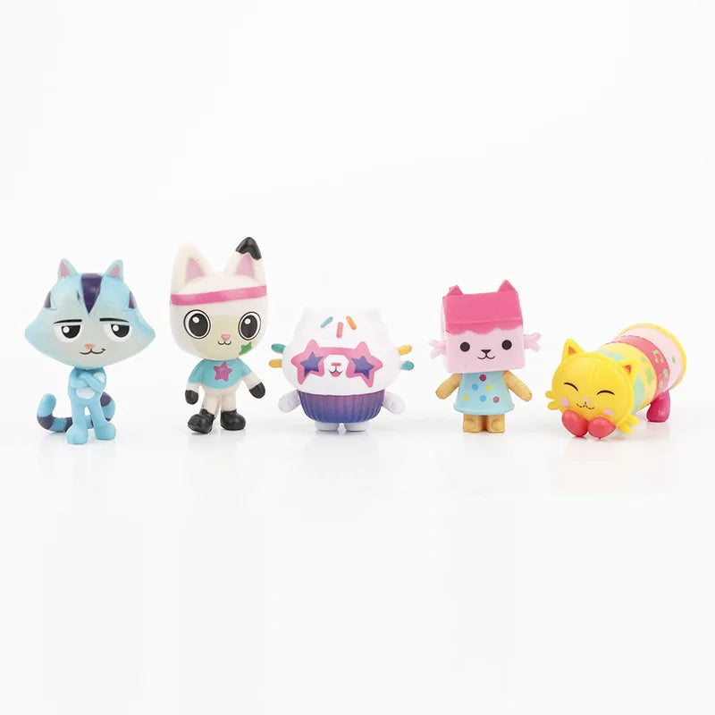 13pcs/Set Cartoon Gabby Dollhouse Anime Figure Toy PVC Model Smiling Car Cat Hug Gaby Figurines Dolls For Children Kids Gift