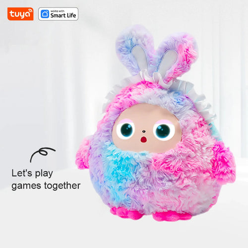 AI Plush Toy W/Smart Voice&LED Eyes,Interactive Companion ReadyRechargeable E-Pet open up fun life W/Tuya App-Multicolor